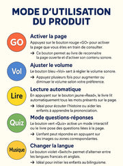 Livre sonore bilingue (français et anglais)